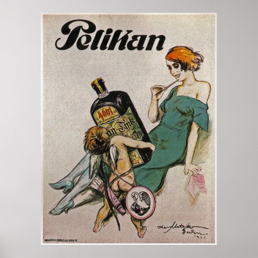 Pelikan 4001 Ink～Theo Matejko～ベルリンGermany 1921 ポスター (正面)