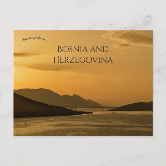 Peljesac Bridge in Neum Bosnia and Herzegovina ポストカード (正面)