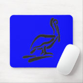 Pellicanの鳥の抽象芸術の輪郭 マウスパッド (マウス)