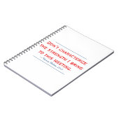 Pelosi引用文が私の強さを特徴付けない ノートブック (左側)