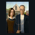 Pelosi and Schumer American Gothic ポスター<br><div class="desc">Pelosi and Schumer American Gothic Poster.  This is a high quality,  custom made print that features Nancy Pelosi and Chuck Schumer in the vintage painting. This would look great framed.</div>
