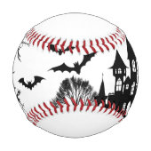 Pelota de Béisbol Halloween Castillo y Murciélagos 野球ボール (裏面)