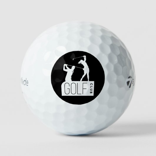 Pelotas de golf con golfistas en negro ゴルフボール (正面)