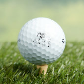 Pelotas de golf con golfistas gatos graciosos ゴルフボール (インサイチュ 木)
