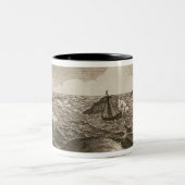 Pelsaertは島の間で   帆方法を置きます、 ツートーンマグカップ (中央)