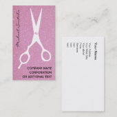Peluquería Profesional Tijeras Brillos Rosa 名刺 (正面/裏面)