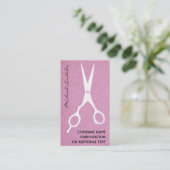 Peluquería Profesional Tijeras Brillos Rosa 名刺 (スタンド正面)