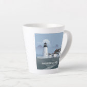 Pemaquid Point Lighthouse カフェラテマグ (右アングル)