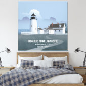 Pemaquid Point Lighthouse キャンバスプリント (インサイチュ (寝室))