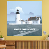 Pemaquid Point Lighthouse キャンバスプリント (インサイチュ (リビング))