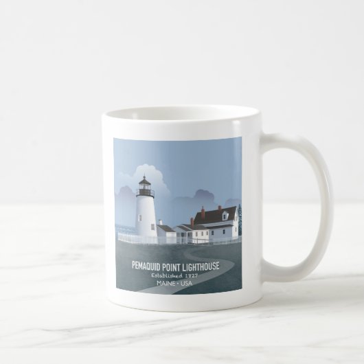 Pemaquid Point Lighthouse コーヒーマグカップ (右)