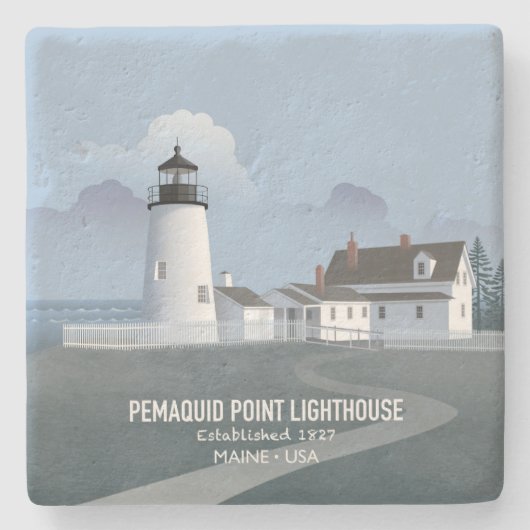 Pemaquid Point Lighthouse ストーンコースター (正面)