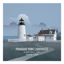 Pemaquid Point Lighthouse ポスター