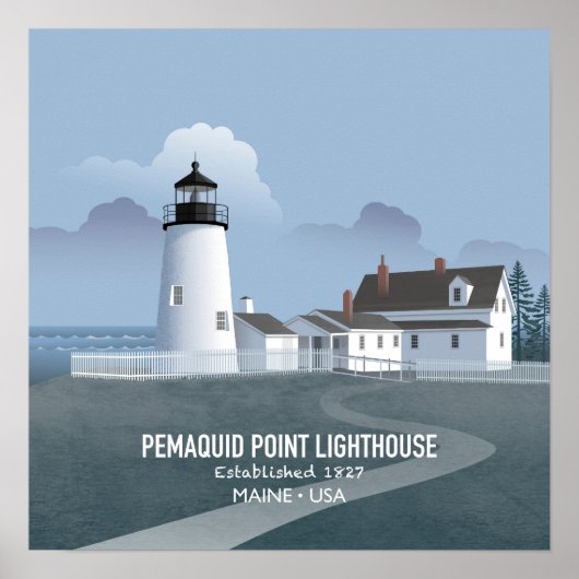 Pemaquid Point Lighthouse ポスター (正面)
