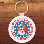 Pembrokeのウェルシュコーギー キーホルダー (正面)