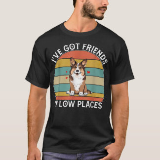 Pembrokeの低い場所得でMens Corgiの友人 Tシャツ