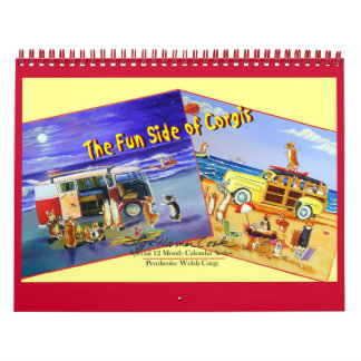 Pembrokeウェルシュコーギーコギスのおもしろい側 カレンダー