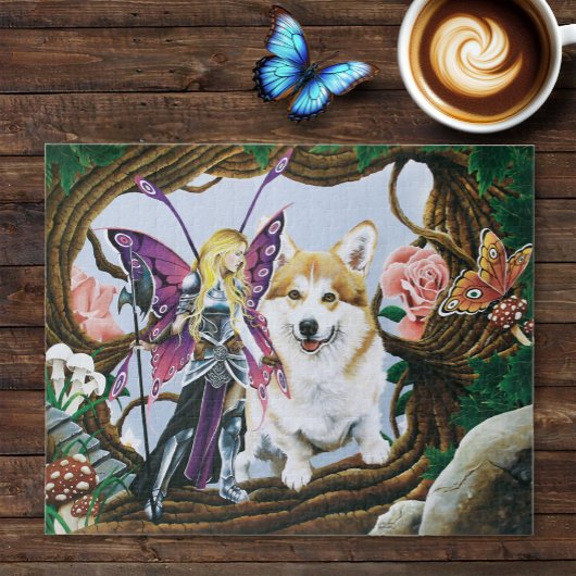 Pembroke Welsh Corgi and Fairy ジグソーパズル