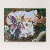 Pembroke Welsh Corgi and Fairy ジグソーパズル (横)