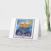 Pembroke Welsh Corgi Chanukah Card Menorah シーズンカード (裏面)