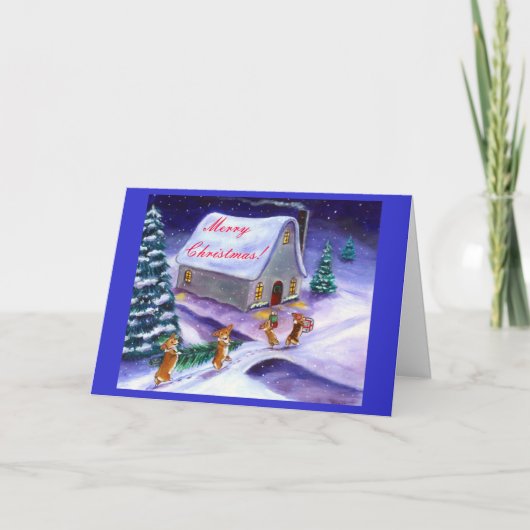 Pembroke Welsh Corgi Christmas Card シーズンカード (正面)
