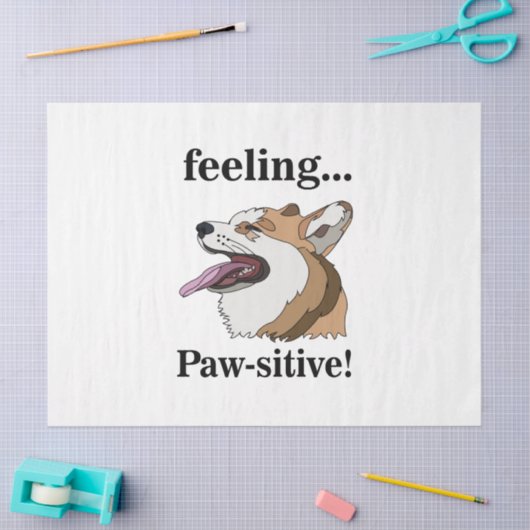 Pembroke Welsh Corgi Cute Dog  薄葉紙 (クラフト)