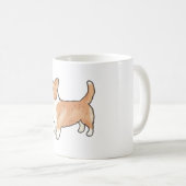 Pembroke welsh corgi dog Magic コーヒーマグカップ (正面右)