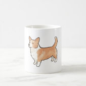 Pembroke welsh corgi dog Magic コーヒーマグカップ (中央)