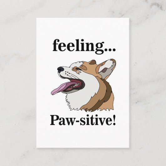 Pembroke Welsh Corgi Dog Walker 名刺 (正面)