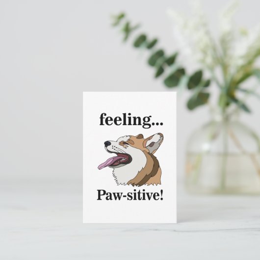 Pembroke Welsh Corgi Dog Walker 名刺 (スタンド正面)