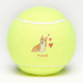 Pembroke Welsh Corgi Personalized Dog テニスボール (裏面)
