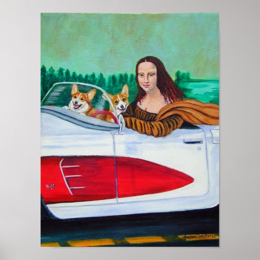 Pembroke Welsh Corgi Poster Print ポスター (正面)