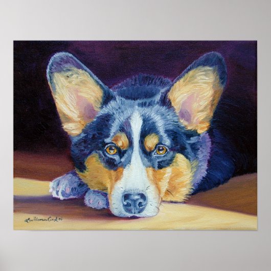 Pembroke Welsh Corgi Print ポスター (正面)