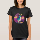 Pembroke Welsh Corgi Synthwave 80s Retrowave Aesth Tシャツ (正面)