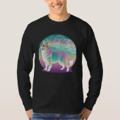 Pembroke Welsh Corgi Vaporwave Retrowave Aesthetic Tシャツ (正面)