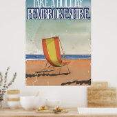 Pembrokeshire, UK Vintage Travel poster ポスター (キッチン)