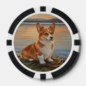 Pembrook Welsh Corgi ポーカーチップ (正面)