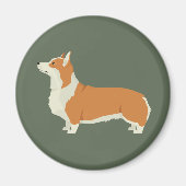 Pembrook Welsh Corgi マグネット (正面)
