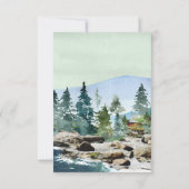 Pemi |の水彩画RSVP w/Mealの選択の納屋 出欠カード (裏面)