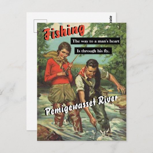Pemigewasset川のヴィンテージ ポストカード (正面/裏面)