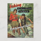 Pemigewasset川のヴィンテージ ポストカード (正面)