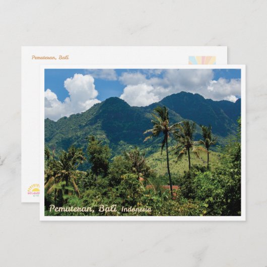 Pemuteran Mountains Bali Indonesia Postcard シーズンポストカード (正面/裏面)