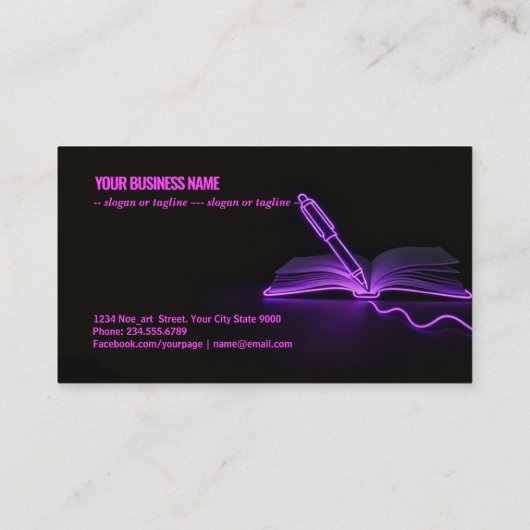 Pen and Book: Symbols of Knowledge and Creation 名刺 (裏面)