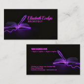 Pen and Book: Symbols of Knowledge and Creation 名刺 (正面/裏面)