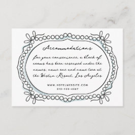 Pen and Ink Ribbon and Pearlsの宿泊 エンクロージャーカード
