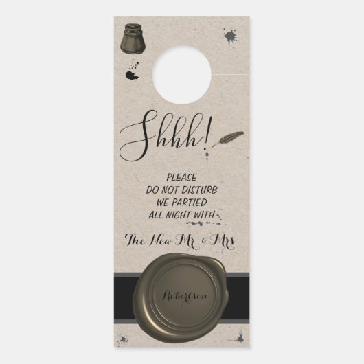 Pen & InkWellへようこそと応答不可  ドアノブサイン (裏面)