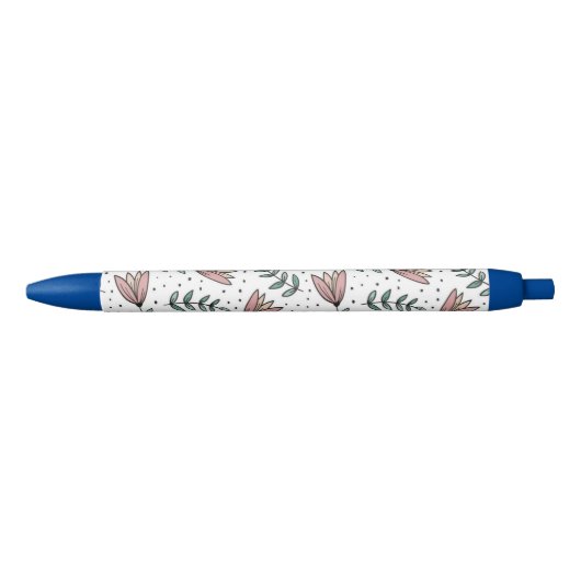 Pen Office and School Pen Floral Flowers  青ボールペン (正面)