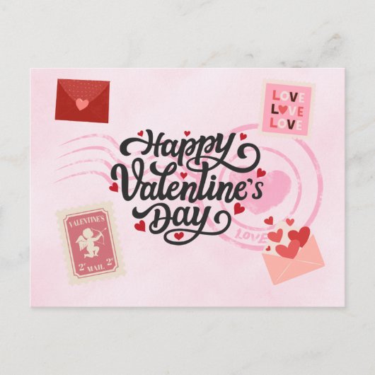 Pen Pal Valentine's Day Postcard ポストカード (正面)