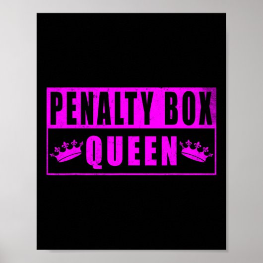 Penalty Box Queen Funny Ice Hockey (4)  ポスター (正面)