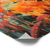 Penang Malaysia Travel City Painting Aesthetic ポスター (角)